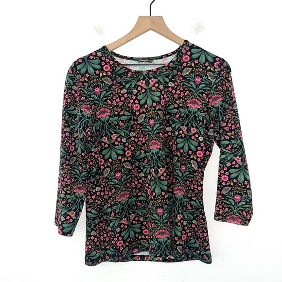 J.MCLAUGHLIN Manor Floral Signature Tee Size Large - Picture 3 of 10